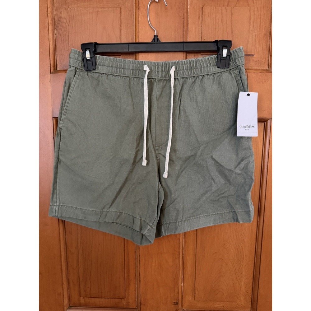 Goodfellow Men's The Vintage Pull-On Green Shorts Size Medium 7" Inseam NWT